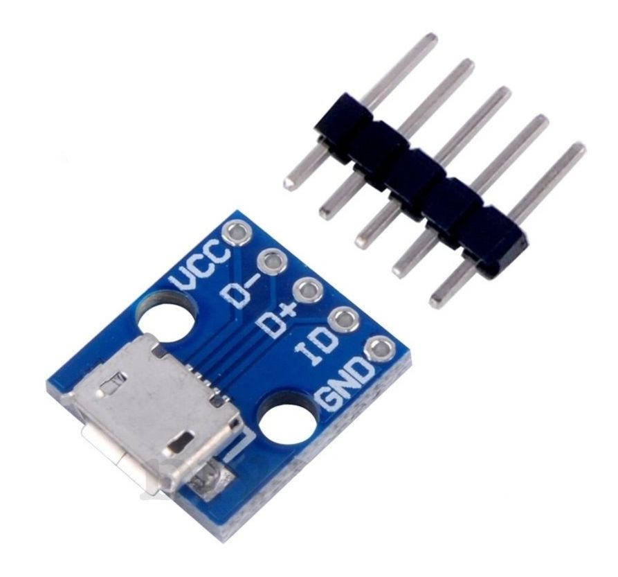Voeding en Interface module USB-micro female met header pins